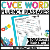 CVCE Word Reading Fluency Passages - Read & Write No Prep 