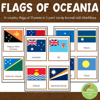 oceania country flags