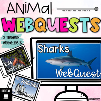 Preview of Animal Themed Internet Research Scavenger Hunts | WebQuests