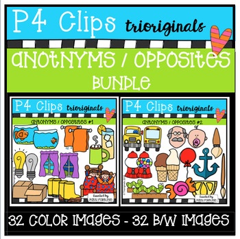 Preview of Antonyms / Opposites BUNDLE (P4 Clips Trioriginals Digital Clip Art)