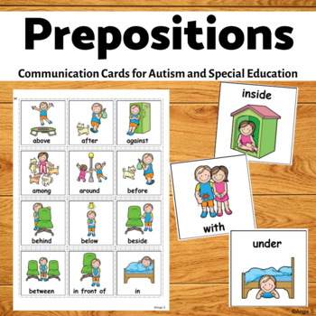 Spatial Concepts Autism ASD ADHD Educational Activity Prepositions Flashcards 