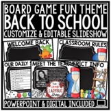Board Games Theme Meet the Teacher Template Editable Back 
