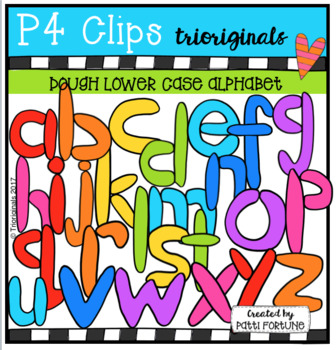 Dough Lower Case Letters (P4 Clips Trioriginals Clip Art) | TpT