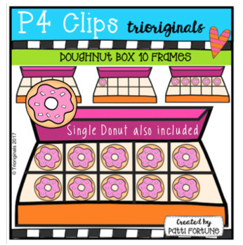 Preview of Donut Box 1-10 Frames (P4 Clips Trioriginals Clip Art)