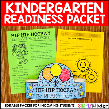 Preview of Editable Kindergarten Readiness Packet, Round Up Activities, Preschool, Parents