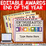 Editable End of the Year Awards & Certificates w/ Autofill