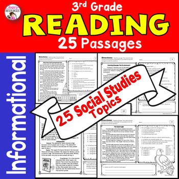 Preview of Nonfiction Reading Comprehension Passages and Questions 3rd Grade