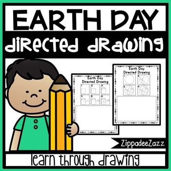 Preview of Earth Day Directed Drawing Activity for Including Art in any Subject