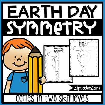 Preview of Earth Day Symmetry Drawing Activity for Art and Math