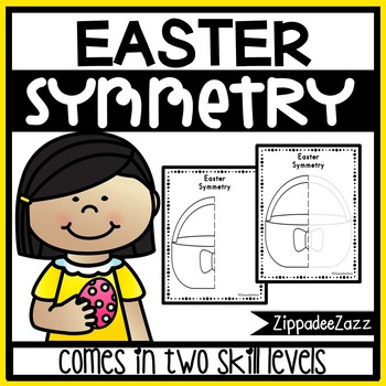 Preview of Easter Symmetry Drawing Activity for Art and Math
