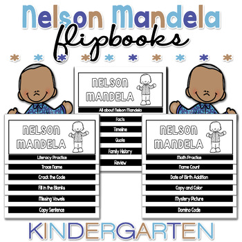 Preview of Flipbook for Nelson Mandela NO CUT Bundle