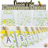 Pineapple Classroom Decor Pack EDITABLE