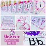 Unicorn Classroom Decor Pack EDITABLE