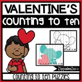 Valentine's Counting to 10 Puzzles