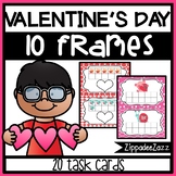 Valentine's Ten Frame Task Cards Counting to 10