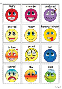Feelings and Emotions Cards by Angie S | Teachers Pay Teachers