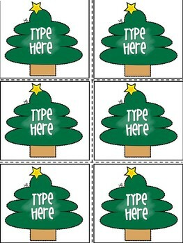 Editable Christmas Gift Tags - Christmas Tree Template by Nastaran