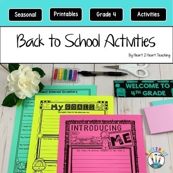 First Week of School Activities for 4th Grade by Heart 2 Heart Teaching