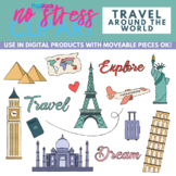 Travel Around the World Clip Art (Digital Use Ok!)
