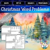Grade 4 Christmas Math Set 2 Multi-Step Word Problems Revi
