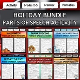 Holiday Bundle Mad Libs Parts of Speech Worksheets & Gramm