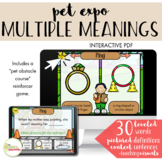 NO PRINT Pet Multiple Meaning Words Activities in Context