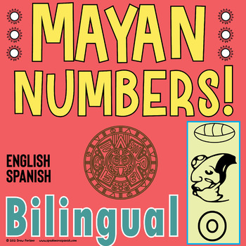 Preview of Spanish numbers and Mayan Culture Craft with bilingual writing and coloring