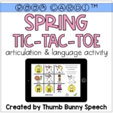 Spring Tic Tac Toe Articulation and Language Boom Cards