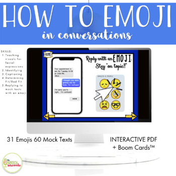 Preview of NO PRINT How to Emoji Conversation Skills