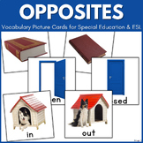Opposites Picture Cards Special Education ESL Preschool Re