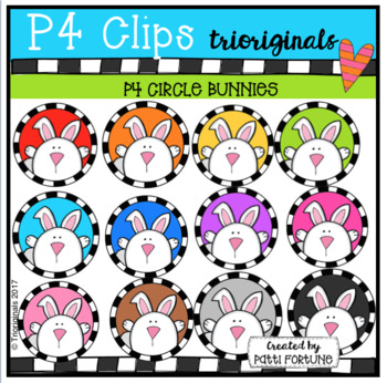 P4 CIRCLES Bunnies (P4 Clips Trioriginals Clip Art) by P4 Clips ...