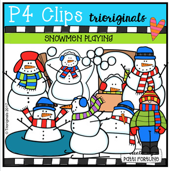 Preview of P4 STORY TIME (Snowmen Playing at Night) P4 Clips Trioriginals