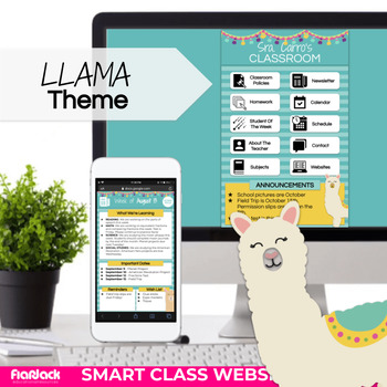 Preview of Parent Communication Google Slides Template | Smart Class App Website | Llama