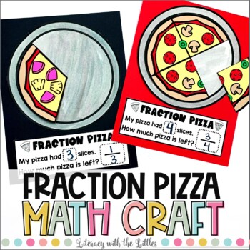 Preview of Pizza Fractions Craft | Fraction Activity and Math Bulletin Board