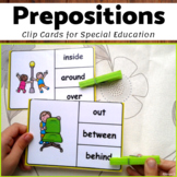 Prepositions Activity - Clip Cards