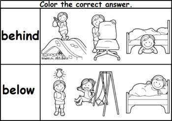 prepositions worksheets color the correct answer by angie s tpt