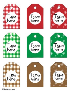 free printable holiday gift tags for students