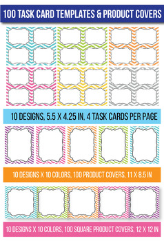 Preview of Task Card Templates 100