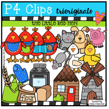 Preview of The Little Red Hen (P4 Clips Trioriginals Clip Art)