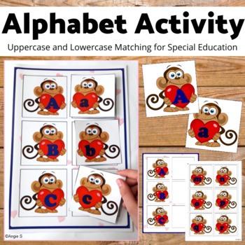 Letter Matching Uppercase and Lowercase - Monkeys by Angie S | TpT