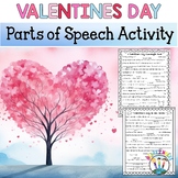 Valentines Day Mad Libs Parts of Speech Activity Grammar A