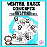 Basic Concept Speech Therapy (Christmas, Winter, Penguins 