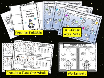 Download Winter Fractions by Robyn Shelton - Caffeine With Class | TpT