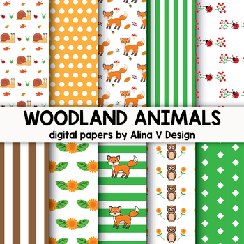 Download Woodland Animals Clipart Bundle by Alina V Design and ...