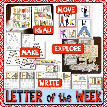 Preview of Letter of the Week Curriculum: PreSchool & K Readiness BUNDLE