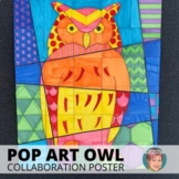 Pop Art Owl Collaborative Poster