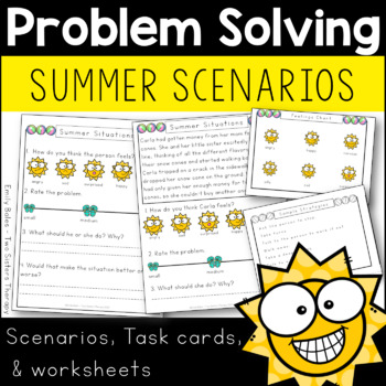 Preview of Summer Problem Solving Social Skills Scenarios