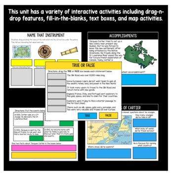 Early Explorer Jacques Cartier For Google Classroom Digital Version