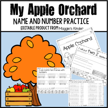 Preview of Name and Number Activities for September