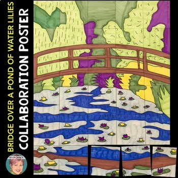 Preview of Claude Monet Water Lilies Collaboration Poster | Great Group Art Project!